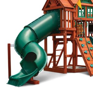 Gorilla Playsets 86.8" L x 61.8" W x 95" H Durable high density polyethylene Tunnel Twister Tube Slide