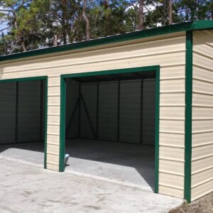 Delivered and Installed the Miami Residential Two Car Garage 22x30x9 from big buildings direct the metal building specialist